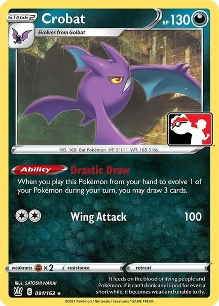 Crobat, Pokémon card PPS 091 — Play! Pokémon Prize Pack Series set