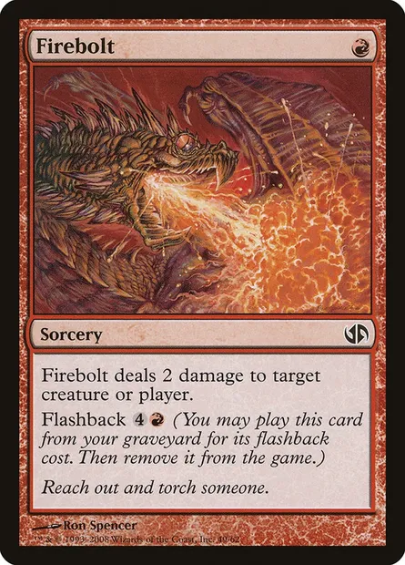 Firebolt, Magic card DD2 49 — Duel Decks: Jace vs. Chandra set