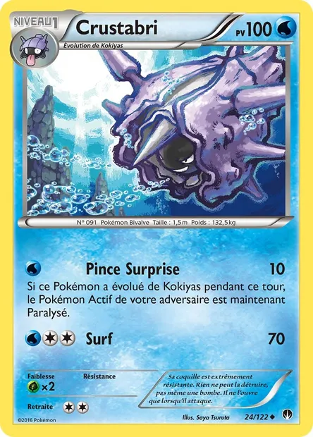 Crustabri, carte Pokémon BKP 24 — extension Rupture Turbo