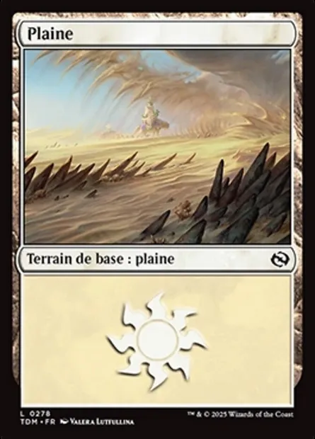 Plaine, carte Magic TDM 278 — extension Tarkir: Dragonstorm