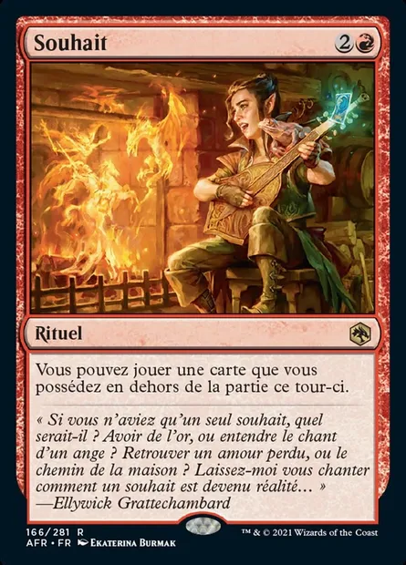Souhait, carte Magic AFR 166 — extension Forgotten Realms: Aventures dans les Royaumes Oubliés
