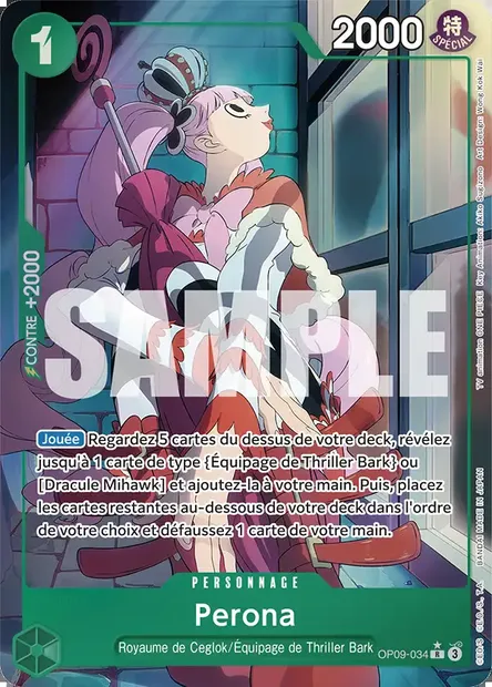 Perona, carte One Piece OP09-034 — extension LES NOUVEAUX EMPEREURS