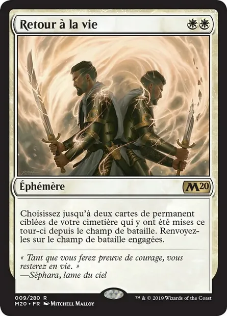 Retour à la vie, carte Magic M20 9 — extension Core Set 2020