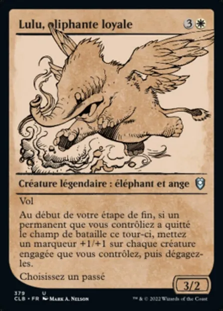 Lulu, oliphante loyale, carte Magic CLB 379 — extension Commander Légendes : la bataille de la Porte de Baldur