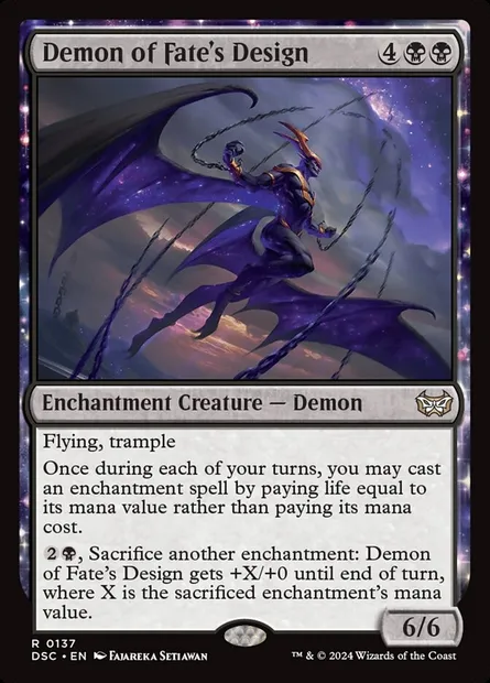 Demon of Fate's Design, Magic card DSC 137 — Duskmourn: House of Horror Commander set