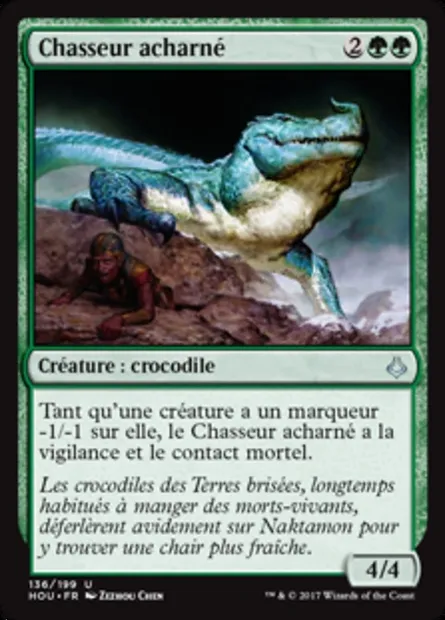 Chasseur acharné, carte Magic HOU 136 — extension L’âge de la destruction