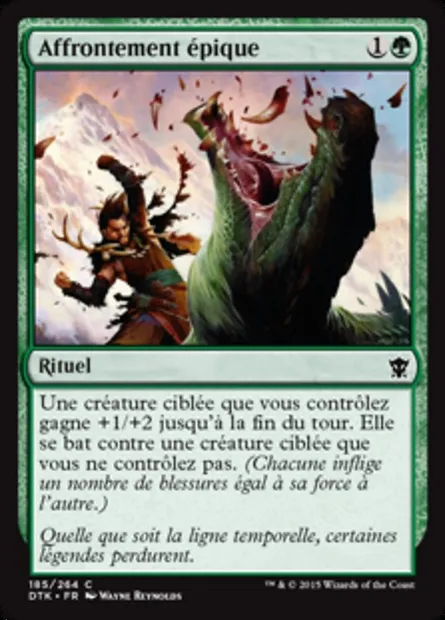 Affrontement épique, carte Magic DTK 185 — extension Les Dragons de Tarkir