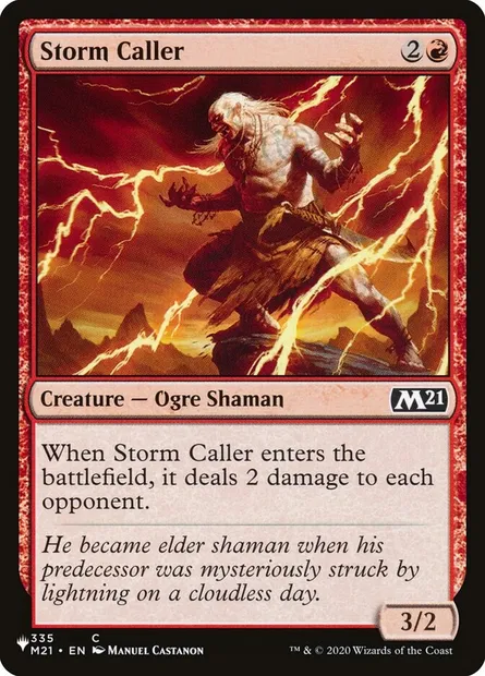 Storm Caller, Magic card PLST M21-335 — The List set