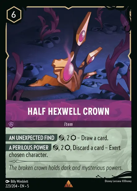 Half Hexwell Crown, Disney Lorcana card CH5-223 — Shimmering Skies set