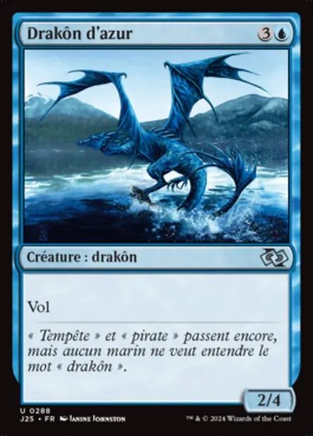 Drakôn d'azur, carte Magic J25 288 — extension Foundations Jumpstart