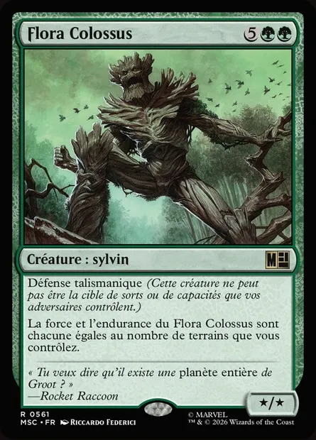 Flora Colossus, carte Magic MSC 561 — extension Marvel Super Heroes Commander