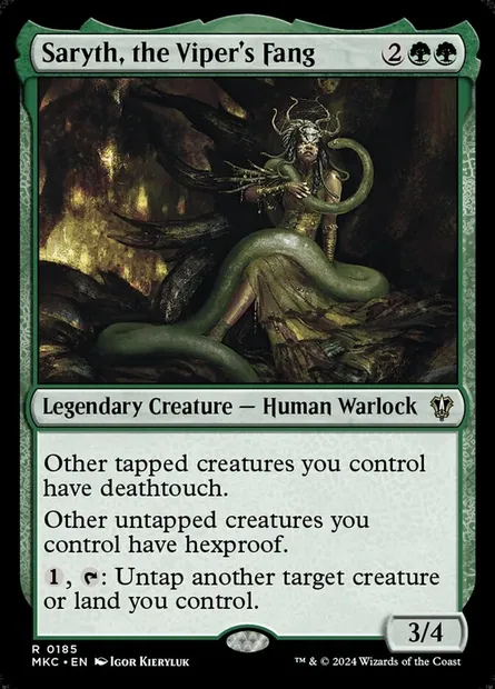 Saryth, the Viper's Fang, Magic card MKC 185 — Murders at Karlov Manor Commander set