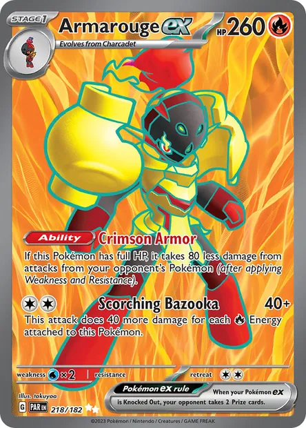 Armarouge ex, Pokémon card PAR 218 — Paradox Rift set