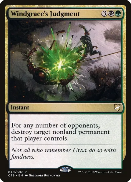 Windgrace's Judgment, Magic card C18 49 — Commander 2018 set