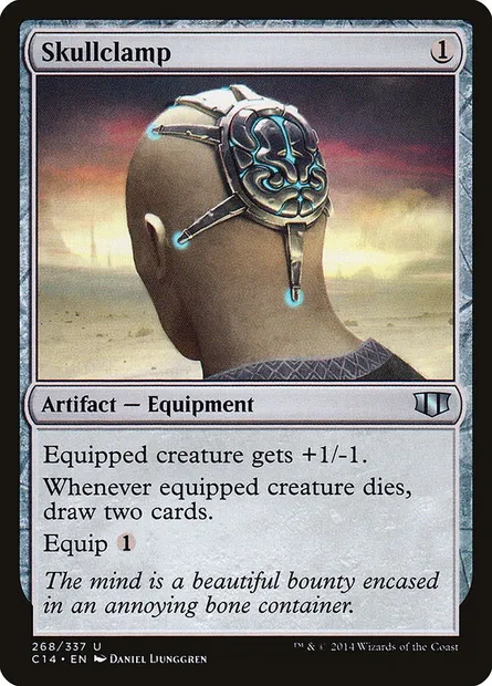 Skullclamp, Magic card C14 268 — Commander 2014 set