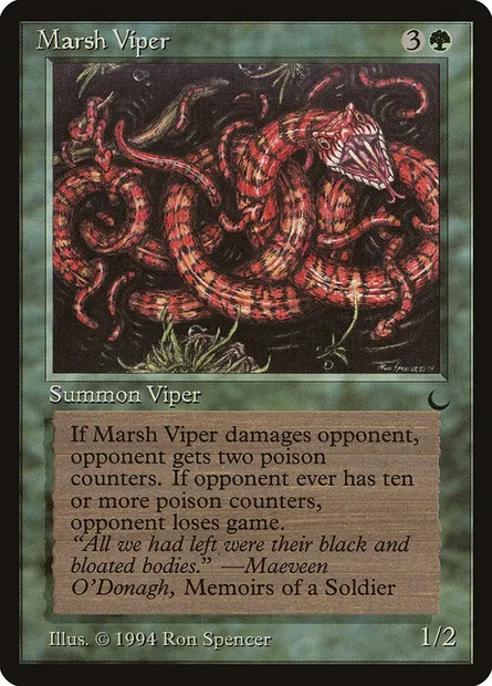 Marsh Viper, Magic card DRK 81 — The Dark set