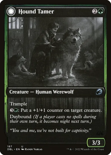 Hound Tamer // Untamed Pup, Magic card DBL 187 — Innistrad: Double Feature set