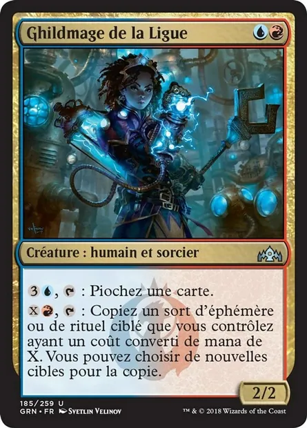 Ghildmage de la Ligue, carte Magic GRN 185 — extension Les Guildes de Ravnica