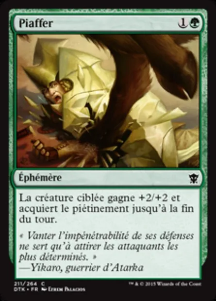 Piaffer, carte Magic DTK 211 — extension Les Dragons de Tarkir