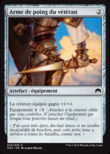 Arme de poing du vétéran, carte Magic ORI 242 — extension Magic Origines
