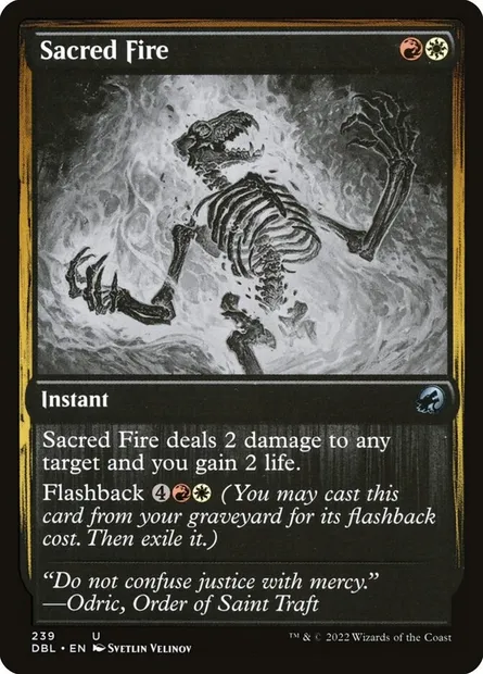 Feu sacré, carte Magic DBL 239 — extension Innistrad : Double Programme
