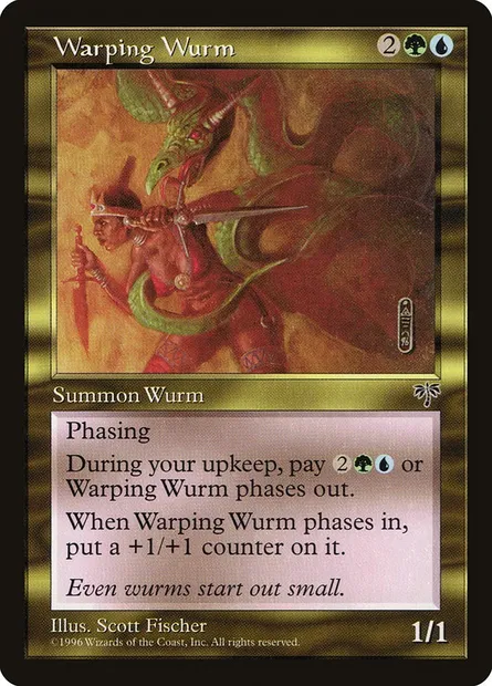 Warping Wurm, Magic card MIR 287 — Mirage set