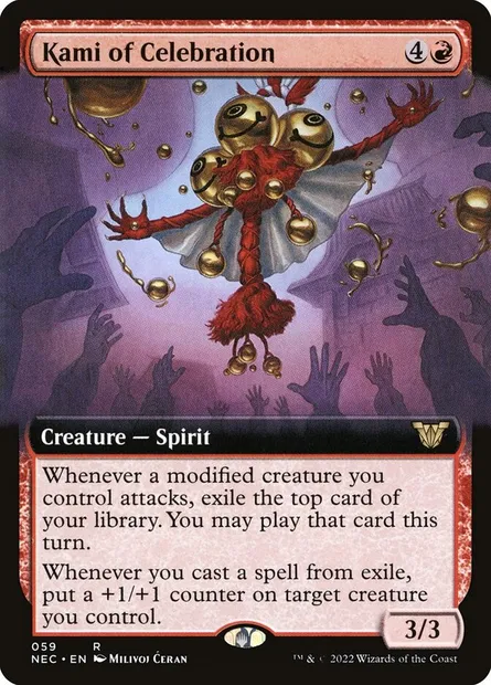 Kami of Celebration, Magic card NEC 59 — Neon Dynasty Commander set