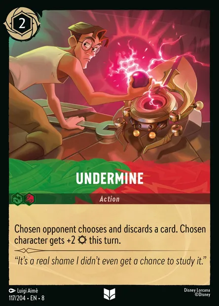 Undermine, Disney Lorcana card CH8-117 — The Reign of Jafar set