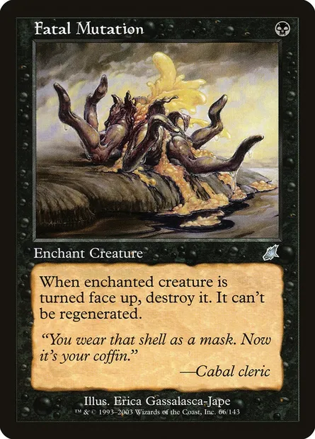 Mutation fatale, carte Magic SCG 66 — extension Fléau