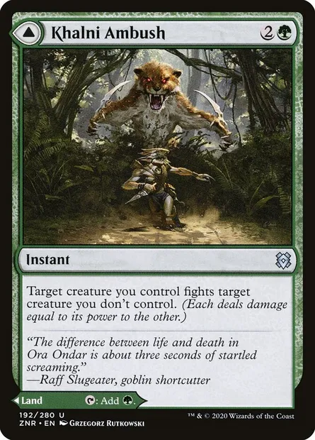 Khalni Ambush // Khalni Territory, Magic card ZNR 192 — Zendikar Rising set