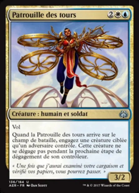 Patrouille des tours, carte Magic AER 136 — extension La révolte éthérique