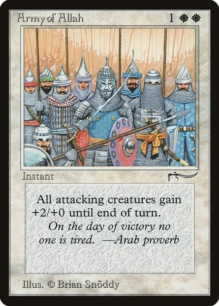 Army of Allah, Magic card ARN 2† — Arabian Nights set