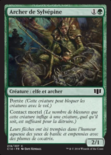 Archer de Sylvépine, carte Magic C14 219 — extension Commander 2014