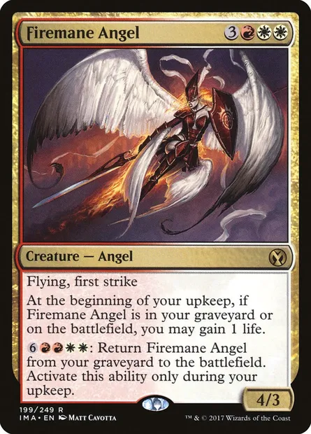 Firemane Angel, Magic card IMA 199 — Iconic Masters set