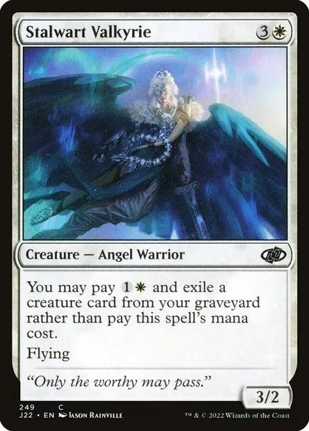 Stalwart Valkyrie, Magic card J22 249 — Jumpstart 2022 set