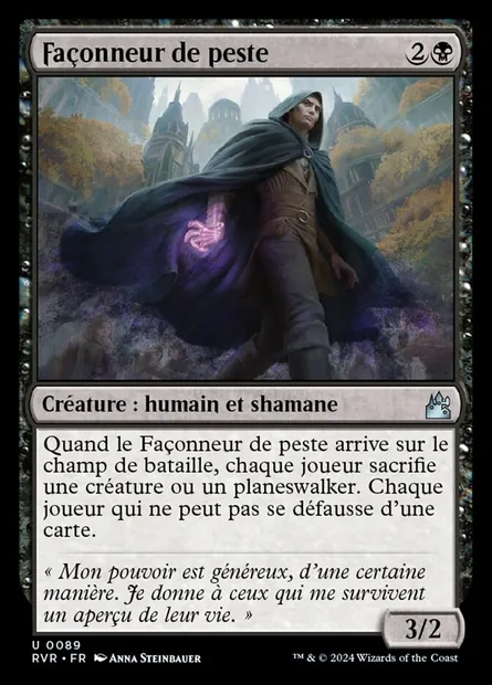 Façonneur de peste, carte Magic RVR 89 — extension Ravnica Remastered
