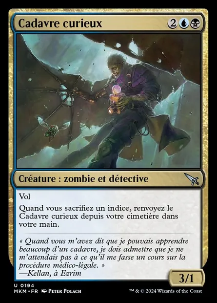 Cadavre curieux, carte Magic MKM 194 — extension Murders at Karlov Manor