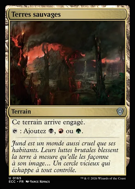 Terres sauvages, carte Magic ECC 165 — extension Lorwyn Eclipsed Commander