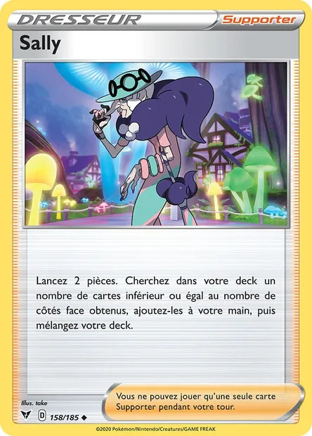Sally, carte Pokémon VIV 158 — extension Voltage Éclatant