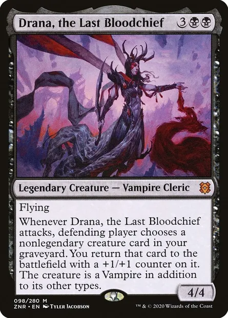 Drana, the Last Bloodchief, Magic card ZNR 98 — Zendikar Rising set