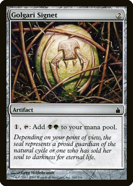 Cachet de Golgari, carte Magic RAV 262 — extension Ravnica: La Cité des Guildes