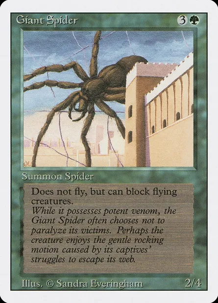 Giant Spider, Magic card 3ED 200 — Revised Edition set
