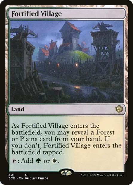 Fortified Village, Magic card SCD 301 — Starter Commander Decks set