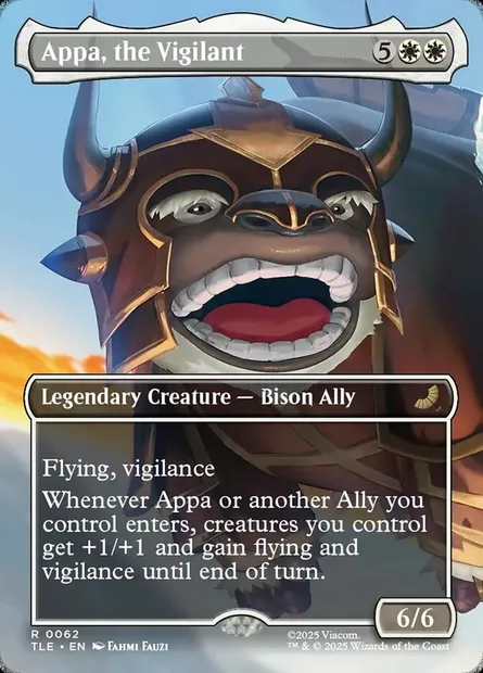 Appa, the Vigilant, Magic card TLE 62 — Avatar: The Last Airbender Eternal set