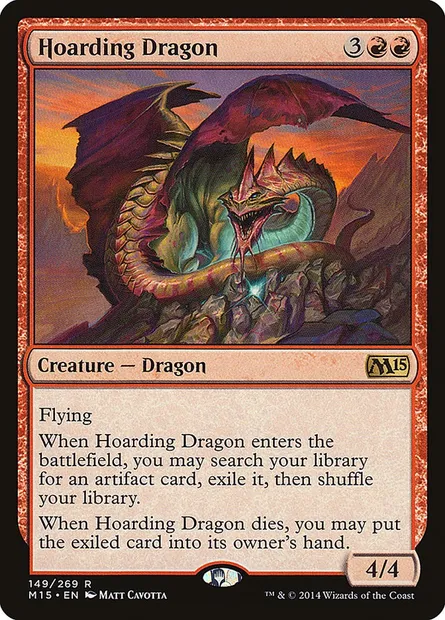 Hoarding Dragon, Magic card M15 149 — Magic 2015 set