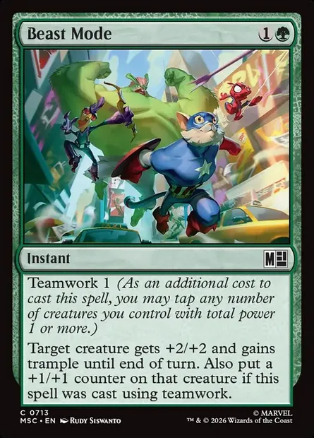 Beast Mode, Magic card MSC 713 — Marvel Super Heroes Commander set