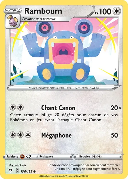 Ramboum, carte Pokémon VIV 136 — extension Voltage Éclatant