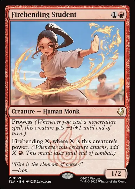Firebending Student, Magic card TLA 139 — Avatar: The Last Airbender set