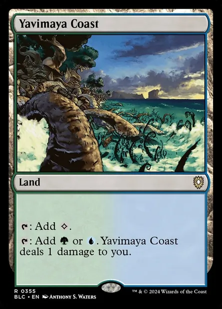 Yavimaya Coast, Magic card BLC 355 — Bloomburrow Commander set