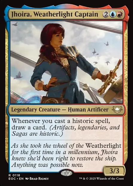 Jhoira, Weatherlight Captain, Magic card EOC 118 — Edge of Eternities Commander set